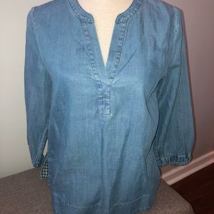 Vineyard Vines denim popover top - XS